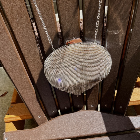 Olga Berg Bria Crystal Fringe Evening Bag - Picture 7 of 10